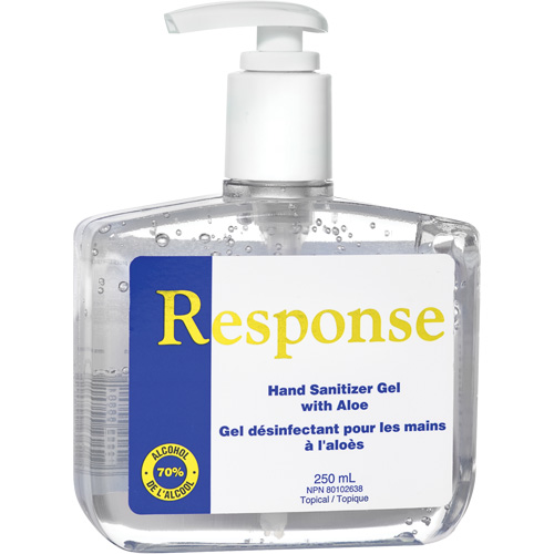 Gel d&eacute;sinfectant pour les mains &agrave; l'alo&egrave;s Response, 250 ml, Bouteille &agrave; pompe, 70 % alcool Northern Industrial Supply Inc.