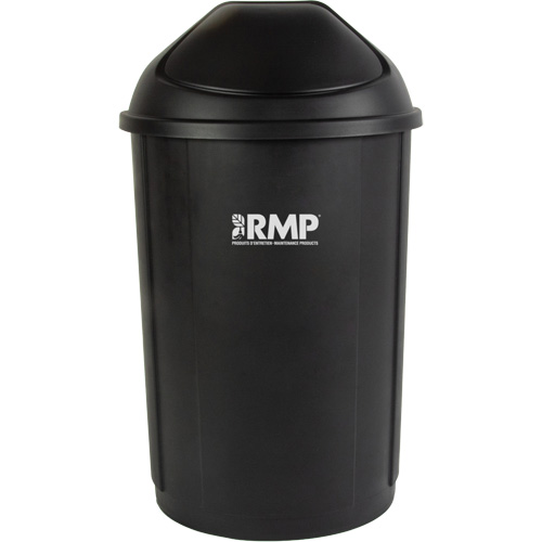 Bac &agrave; d&eacute;chets demi-rond avec couvercle, Poly&eacute;thyl&egrave;ne, 21 gal. US Northern Industrial Supply Inc.