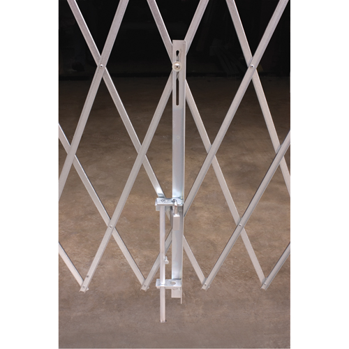 Galvanized Folding Security Gates, Fixed Single Folding, 8' L x 7' H Expanded Northern Industrial Supply Inc.
