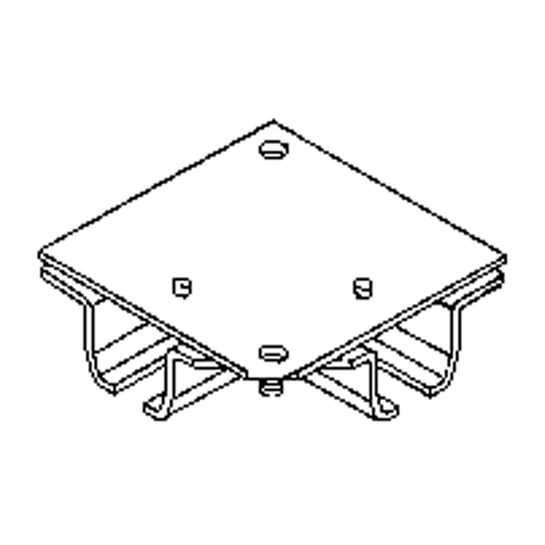 Raccord pour joint d'angle de 90° pour murs-rideaux mont&eacute;s au plafond Northern Industrial Supply Inc.
