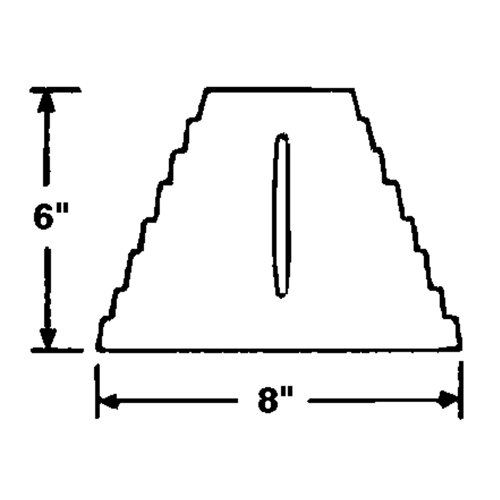 Wheel Chock, 9" x 8" x 6", Black Northern Industrial Supply Inc.