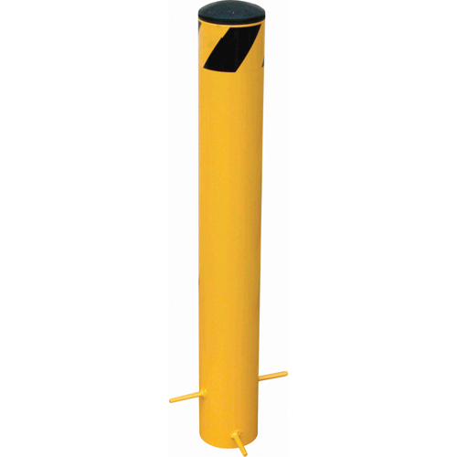 Pour-In-Place Bollards, Steel, 42-1/2" H x 5-9/16" W, Yellow Northern Industrial Supply Inc.