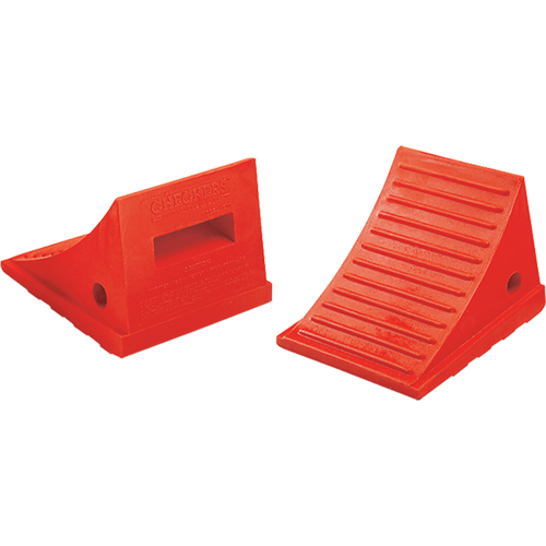 Cales-roue pour usage g&eacute;n&eacute;ral, Polyur&eacute;thane, Orange, 7-1/2" la x 8-1/2" p x 6-1/4" h Northern Industrial Supply Inc.