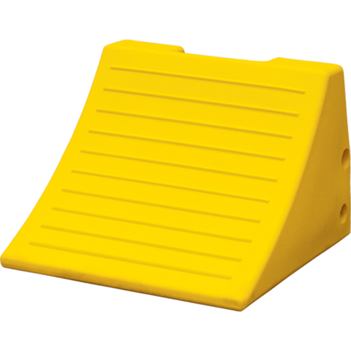 Cales-roue robustes, Polyur&eacute;thane, Jaune s&eacute;curit&eacute;, 15-1/10" la x 15" p x 11" h Northern Industrial Supply Inc.
