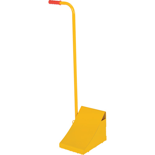 Cale de roue avec poign&eacute;e ergonomique, Acier, Jaune, 8" la x 10-3/4" p x 9-1/8" h Northern Industrial Supply Inc.