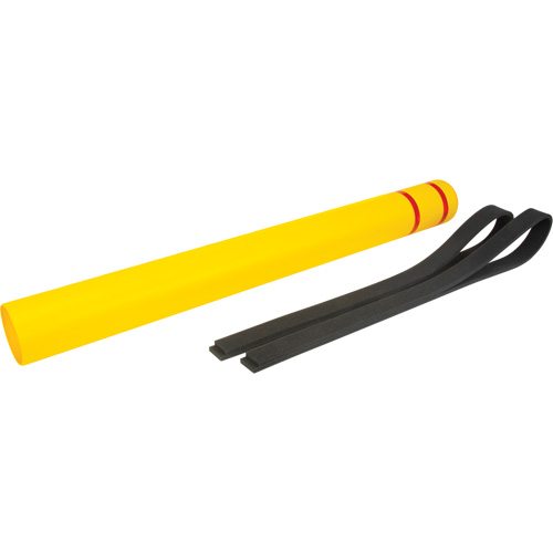 Polyethylene Bollard Cover, 4-1/2" Dia. x 52" L, Red/Yellow Northern Industrial Supply Inc.