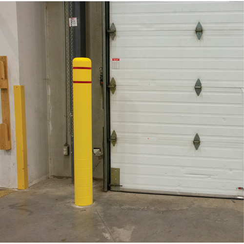 Capuchon en poly&eacute;thyl&egrave;ne pour borne de protection, 6-5/8" dia. x 52" l, Rouge/Jaune Northern Industrial Supply Inc.