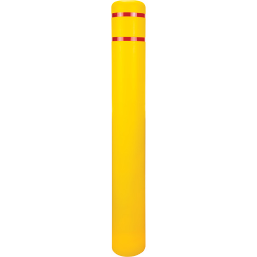 Capuchon en poly&eacute;thyl&egrave;ne pour borne de protection, 6-5/8" dia. x 52" l, Rouge/Jaune Northern Industrial Supply Inc.