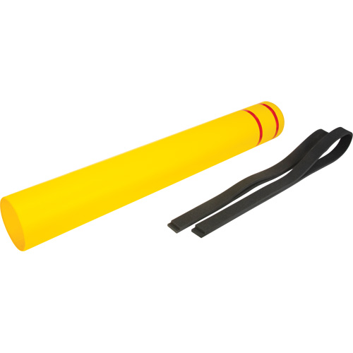 Capuchon en poly&eacute;thyl&egrave;ne pour borne de protection, 6-5/8" dia. x 52" l, Rouge/Jaune Northern Industrial Supply Inc.