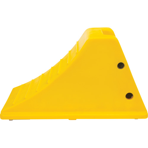 Cales de roue avec surface antid&eacute;rapante en aluminium, Polyur&eacute;thane, Jaune s&eacute;curit&eacute; OSHA, 11-1/4" la x 21" p x 12-1/4" h Northern Industrial Supply Inc.