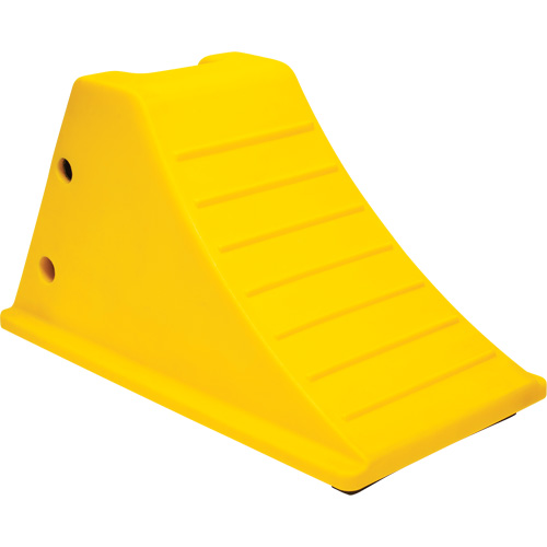 Wheel Chocks with Rubber Tread, Polyurethane, Yellow, 11-1/4" W x 21" D x 12-1/4" H Northern Industrial Supply Inc.