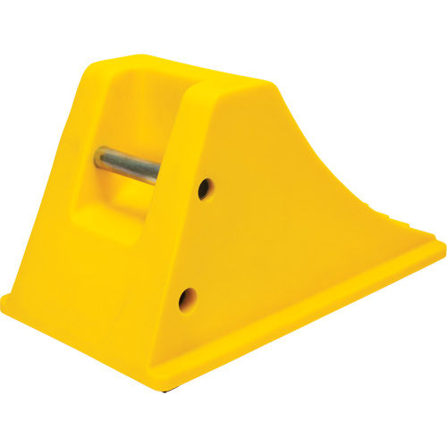Wheel Chocks with Rubber Tread, Polyurethane, Yellow, 11-1/4" W x 21" D x 12-1/4" H Northern Industrial Supply Inc.