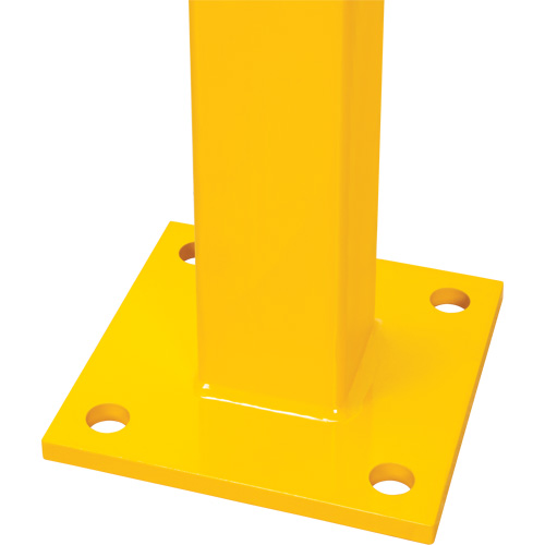End Post for Light-Duty Guard Rails, Steel, 42" H, Safety Yellow Northern Industrial Supply Inc.