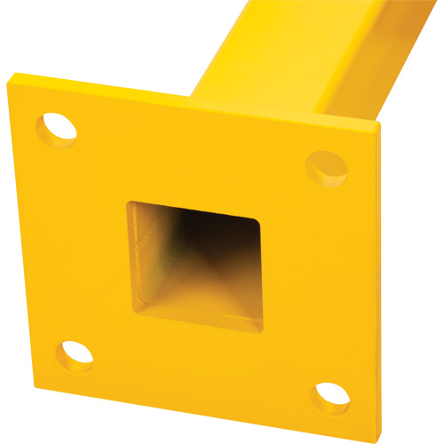 End Post for Light-Duty Guard Rails, Steel, 42" H, Safety Yellow Northern Industrial Supply Inc.