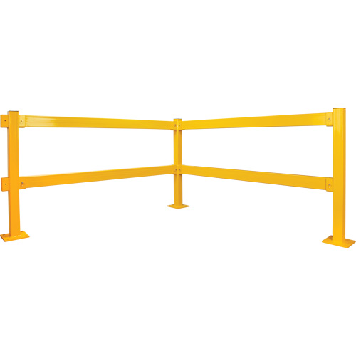 End Post for Light-Duty Guard Rails, Steel, 42" H, Safety Yellow Northern Industrial Supply Inc.