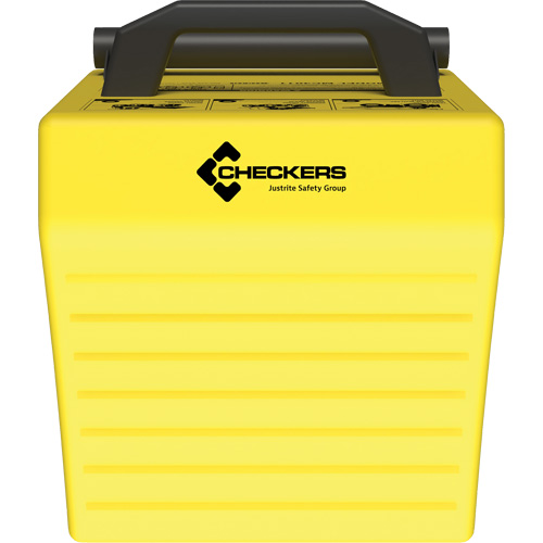 Cale de roue ultra-robuste pour l'exploitation mini&egrave;re Checkers Safety, PEHD, Jaune, 14-1/2" la x 17-1/2" p x 16" h Northern Industrial Supply Inc.