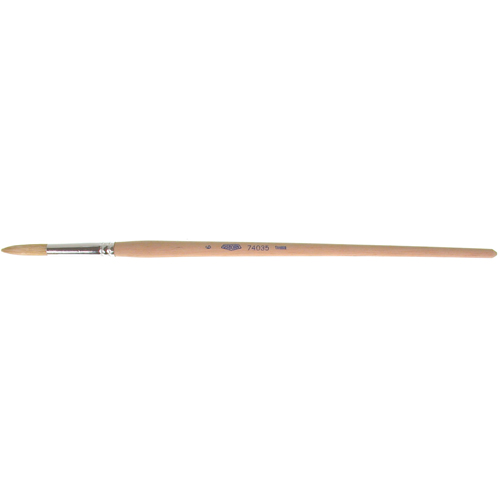 Pinceau de forme ronde en soies blanches pures pour marquage, Largeur de la brosse de 9/32", Soie blanche, Manche &agrave; Bois Northern Industrial Supply Inc.