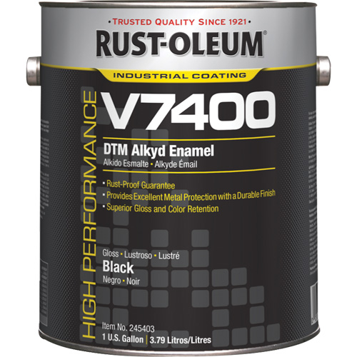 High-Performance V7400 System 340 VOC DTM Alkyd Enamel, Black, High-Gloss, Gallon Northern Industrial Supply Inc.