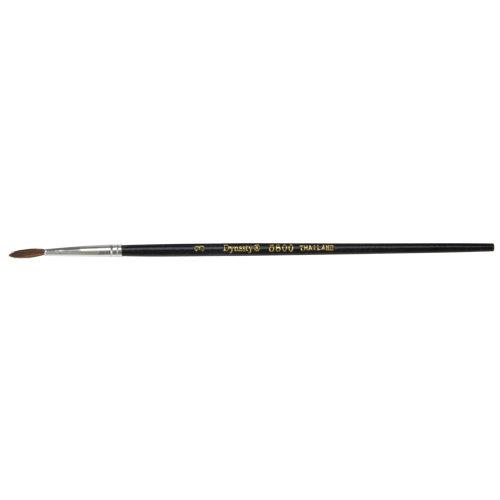 Pinceau pointu &agrave; soies noires pour artiste, Largeur de la brosse de 2,1 mm, Soie de chameau, Manche &agrave; Bois Northern Industrial Supply Inc.