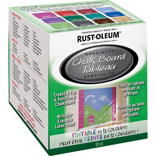 Specialty Chalk Board Paint, 824 ml, Kit, Tint Base Northern Industrial Supply Inc.
