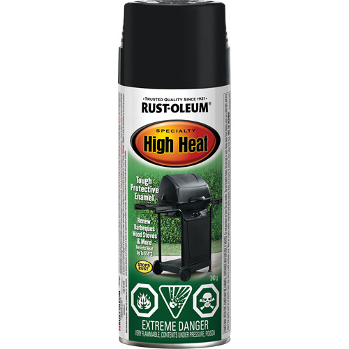 Specialty High Heat Enamel Spray Paint, Aerosol Can, Black Northern Industrial Supply Inc.
