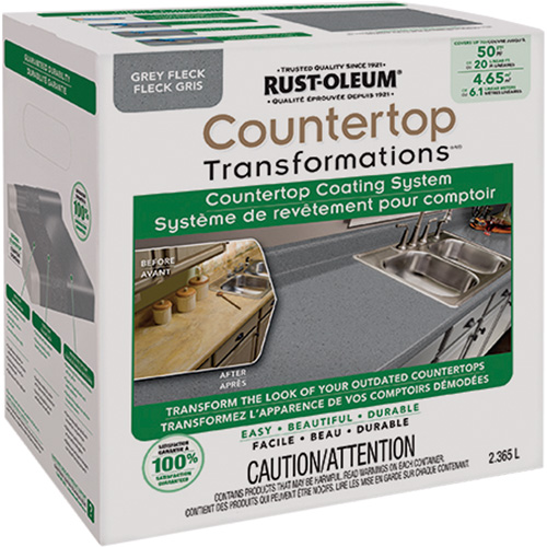 Countertop Transformations&reg; Fleck Countertop Coating System, 2.37 L, Kit, Grey Flock Northern Industrial Supply Inc.