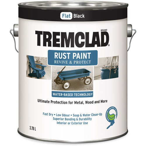 Peinture antirouille &agrave; base d'eau Tremclad, 3,78 L, Gallon, Noir Northern Industrial Supply Inc.