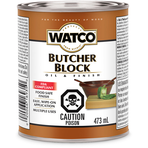 Watco&reg; Butcher Block Oil & Finish, 473 ml, Clear, Transparent Northern Industrial Supply Inc.