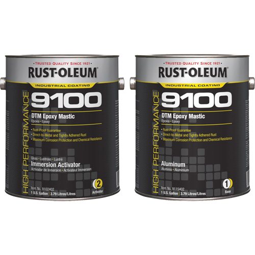9100 System DTM Epoxy Mastic Base & Activator Kit, Aluminum, Gallon Northern Industrial Supply Inc.