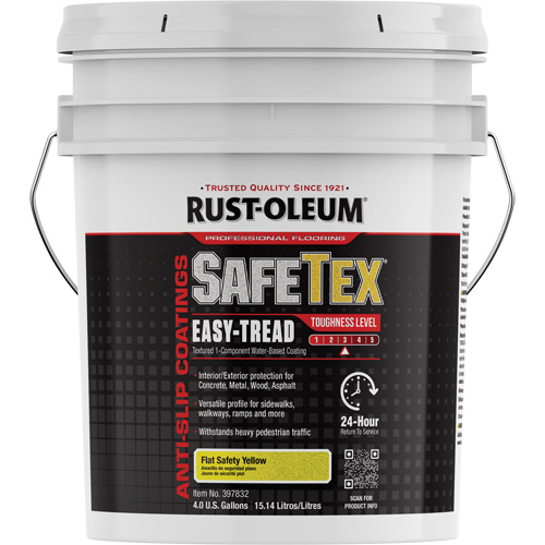 SafeTex&reg; Easy-Tread Acrylic Coating, 4 gal., Water-Based, Flat/Textured, Yellow Northern Industrial Supply Inc.
