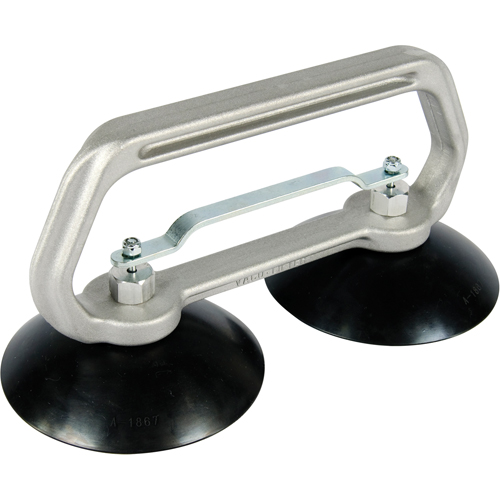 Vacuum Cups - Heavy-Duty Double Cup, 75 lbs. Capacity, 5", Pull-bar, 10" Handle Length Northern Industrial Supply Inc.