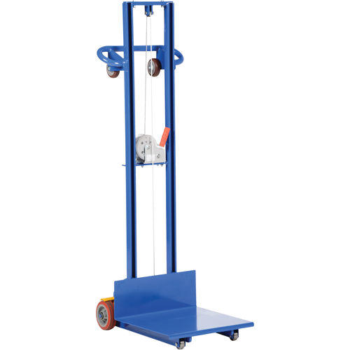 Platform Lift Stacker, Hand Winch Operated, 400 lbs. Capacity, 58" Max Lift Northern Industrial Supply Inc.