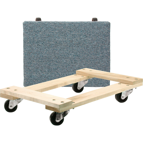 Wood Dollies - Medium-Duty, Polyolefin Wheels, 900 lbs. Capacity, 18" W x 24" D x 7" H Northern Industrial Supply Inc.