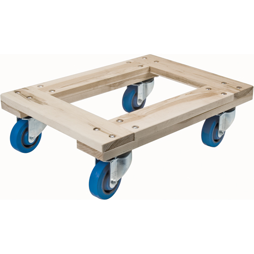 Chariots en bois franc - usage intensif, Roues en Caoutchouc, Capacit&eacute; de 1400 lb, 18" la x 24" p x 7" h Northern Industrial Supply Inc.
