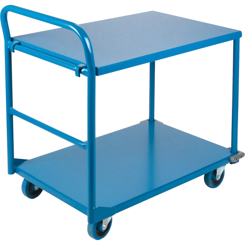 Chariots &agrave; tablettes/plateforme, Acier, 24" la x 36" p x 40" h, Capacit&eacute; de la plateforme 1300 lb Northern Industrial Supply Inc.