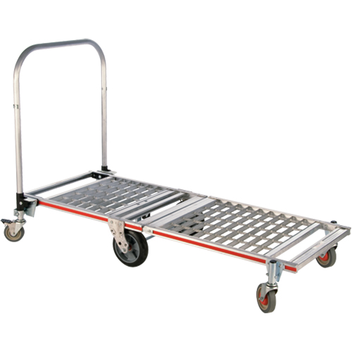 Six Wheel Folding Platform Truck, Aluminum, 1550 lbs., 61-7/8" L x 23-1/4" W, 39" High Northern Industrial Supply Inc.