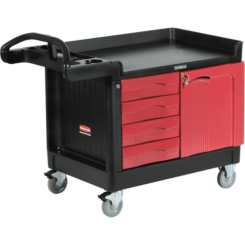 Armoires mobiles & centres de travail Trademaster, 4 tiroirs, 49" lo x 26-1/4" la x 38" h, Noir Northern Industrial Supply Inc.