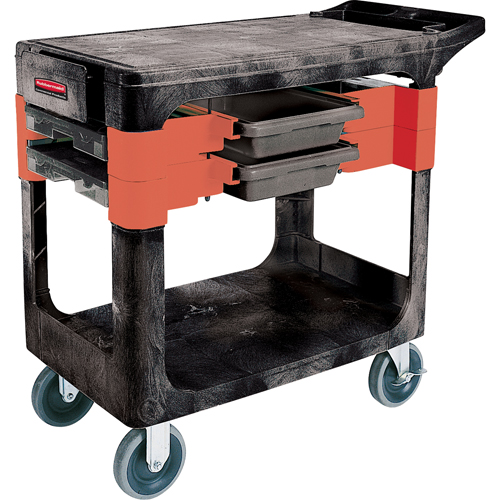 Maintenance Tool Cart, 2 Drawers, 38" L x 19-1/4" W x 33-3/8" H, Black Northern Industrial Supply Inc.