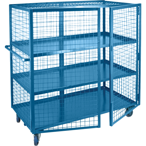 Chariot en treillis m&eacute;tallique, 3 niveaux, 63" lo x 26" la x 62,5" h, Cap. 2400 lb Northern Industrial Supply Inc.