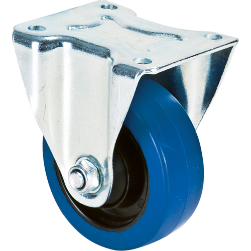 Blue Caster, Rigid, 4" (101.6 mm), Rubber, 350 lbs. (158.8 kg.) Northern Industrial Supply Inc.
