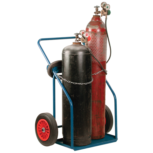 Gas Cylinder Carts, Rubber Wheels, 13" W x 25" L Base, 1000 lbs. Northern Industrial Supply Inc.