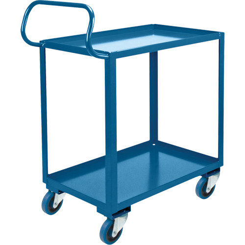 Chariot ergonomique &agrave; tablettes, 800 lb Capacit&eacute;, Acier, 26" la x 37" ha x 38" p, Bordure vers le haut Northern Industrial Supply Inc.