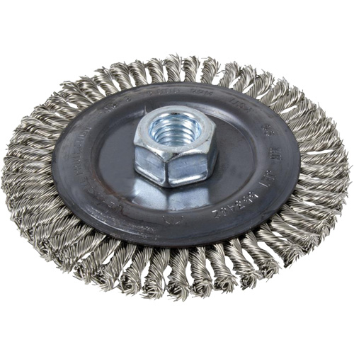 Stringer Bead Brush Wheel, 6" Dia., 0.022" Fill, 5/8"-11 Arbor Northern Industrial Supply Inc.