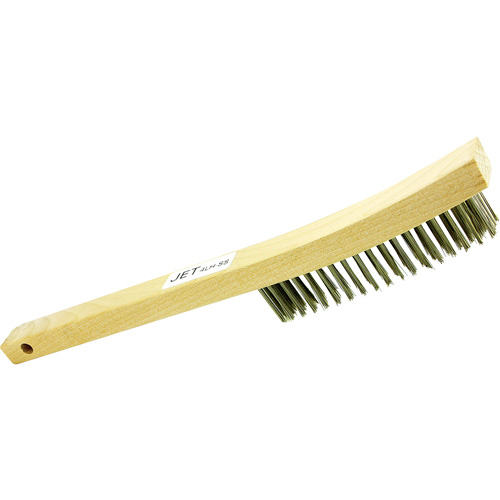 4LHSS 4-Row Long Handle Hand Wire Scratch Brush, Stainless Steel, 4 x 19 Wire Rows, 13-3/4" Long Northern Industrial Supply Inc.