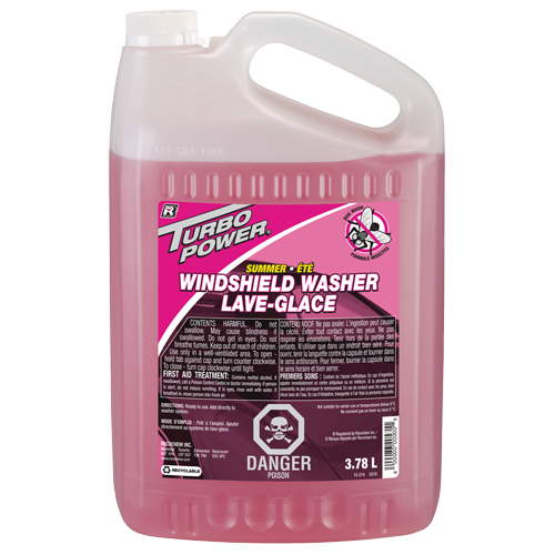 Liquide lave-glace d'&eacute;t&eacute; Turbo Power avec nettoyant pour taches d'insectes, Cruche, 3,78 L Northern Industrial Supply Inc.