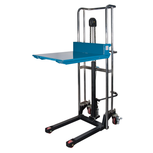 Gerbeur hydraulique &agrave; plateforme, M&eacute;canisme Pompe au pied, Capacit&eacute; de 880 lb, Levage max de 60" Northern Industrial Supply Inc.