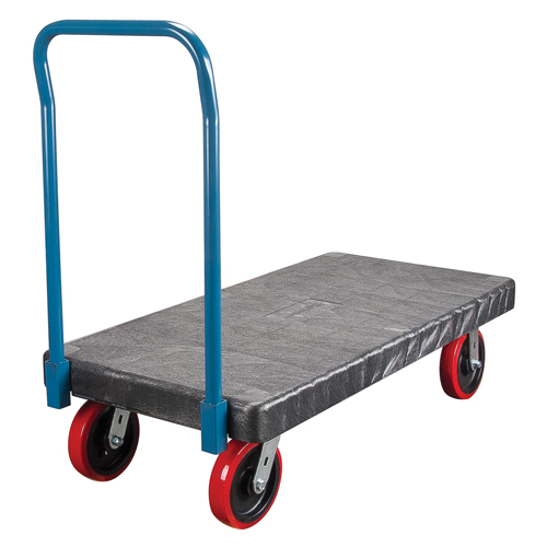 Chariots &agrave; plateforme en plastique, 48" lo x 24" la, 2500 lb cap, Roues Polyur&eacute;thane Northern Industrial Supply Inc.