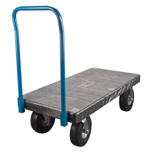 Chariots &agrave; plateforme en plastique, 60" lo x 30" la, 1000 lb cap, Roues Pneumatique Northern Industrial Supply Inc.