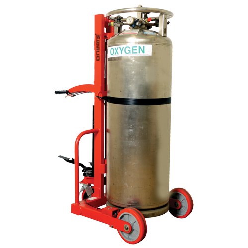 Grand chariot hydraulique HLCC-B pour bouteille de gaz liquide, Roues Polyur&eacute;thane, Base de 20" la x 20" p, 1000 lb Northern Industrial Supply Inc.