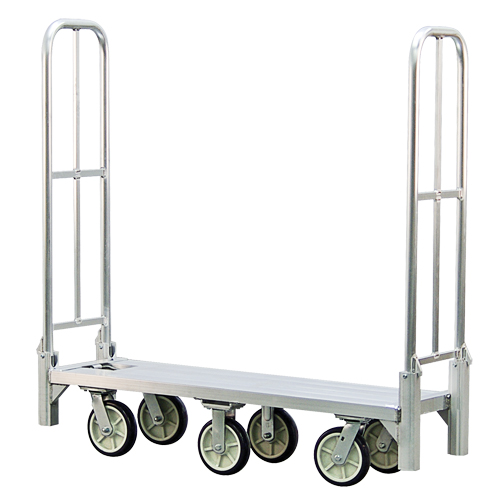 Aluminum U-Boat Folding Bulk Delivery Cart, 18" W x 61" L, 1200 lbs. Cap., Polyurethane Wheels Northern Industrial Supply Inc.